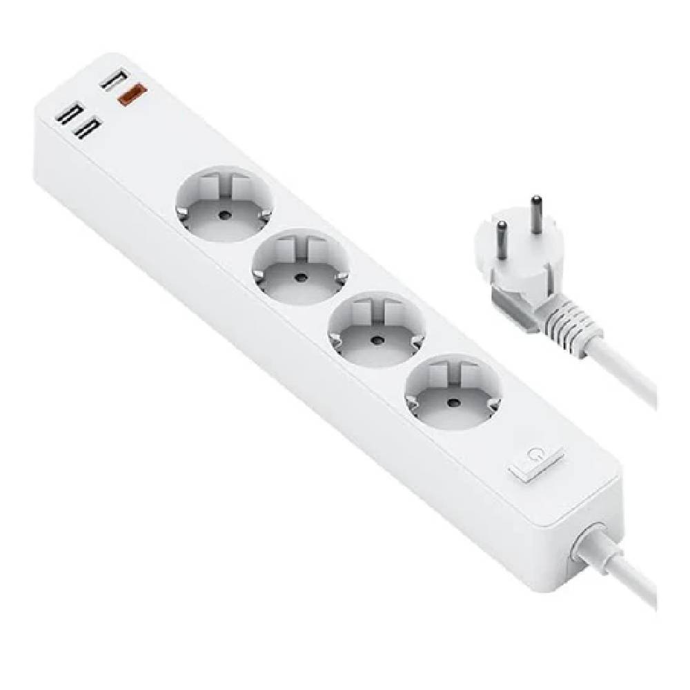 سعر شريط طاقة ويو مزود بمنفذ USB-C واحد و3 منافذ USB-A - 20 واط - أبيض