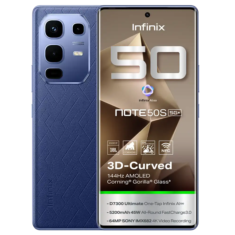 Infinix Note 50S Dual SIM, 256GB, 8GB RAM, 5G - Marine Drift Blue ...